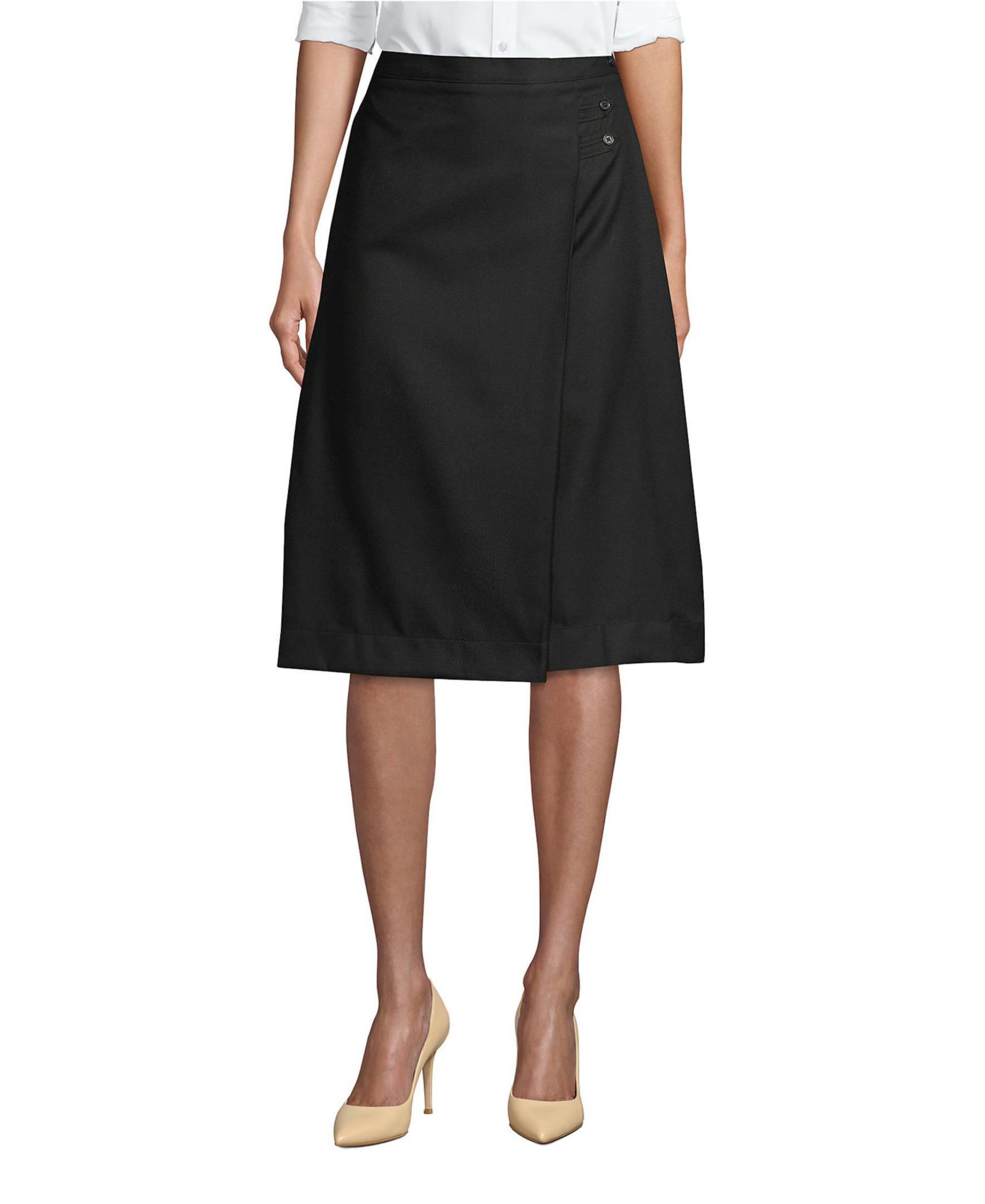 Lands' End Women's School Uniform Solid A-line Skirt Below the Knee