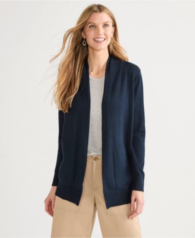 Lands' End Women's Tall Long Sleeve Open Long Cardigan Sweater