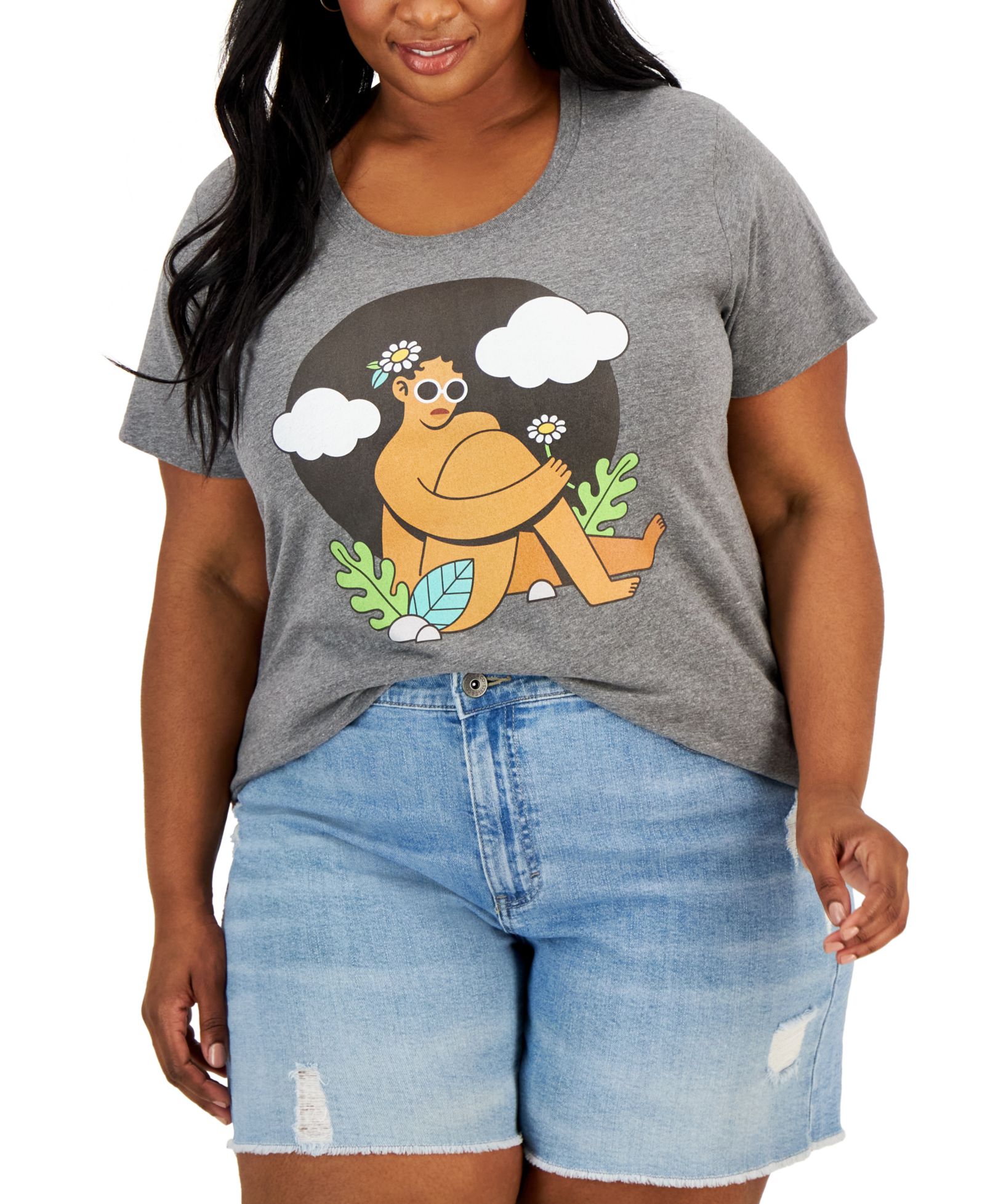 Женская футболка Hybrid Apparel Plus Size Graphic-Print