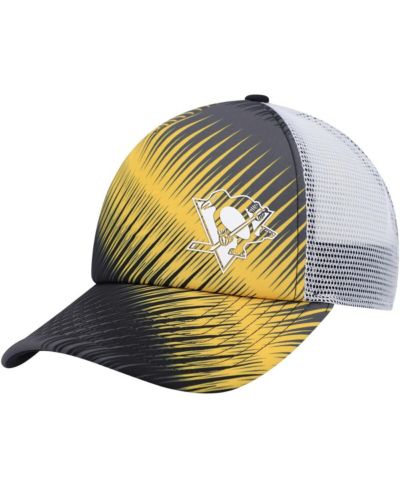adidas Женская черная и белая кепка Pittsburgh Penguins Graphic Foam Trucker Snapback