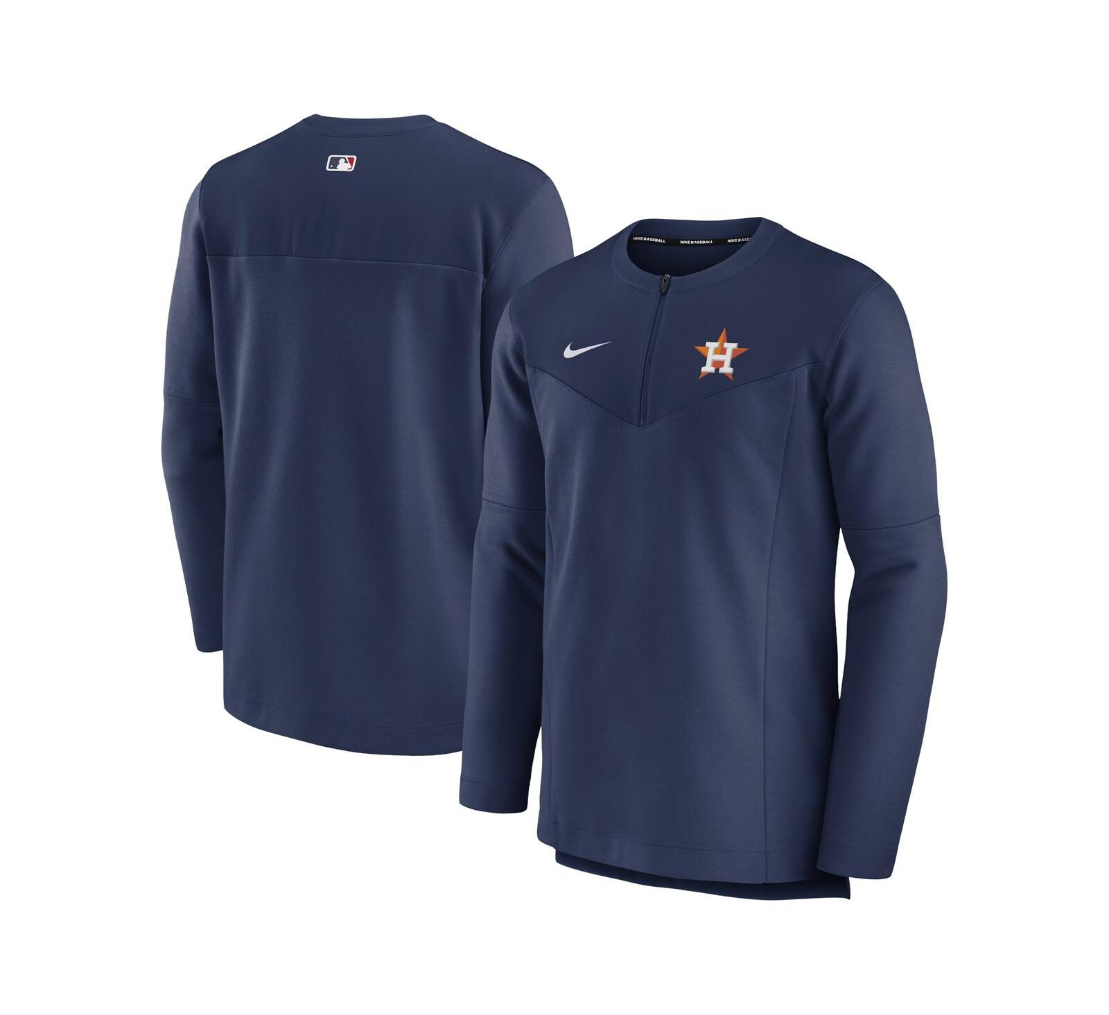 Nike Мужской полурасстегивающийся топ Houston Astros Authentic Collection, темно-синий