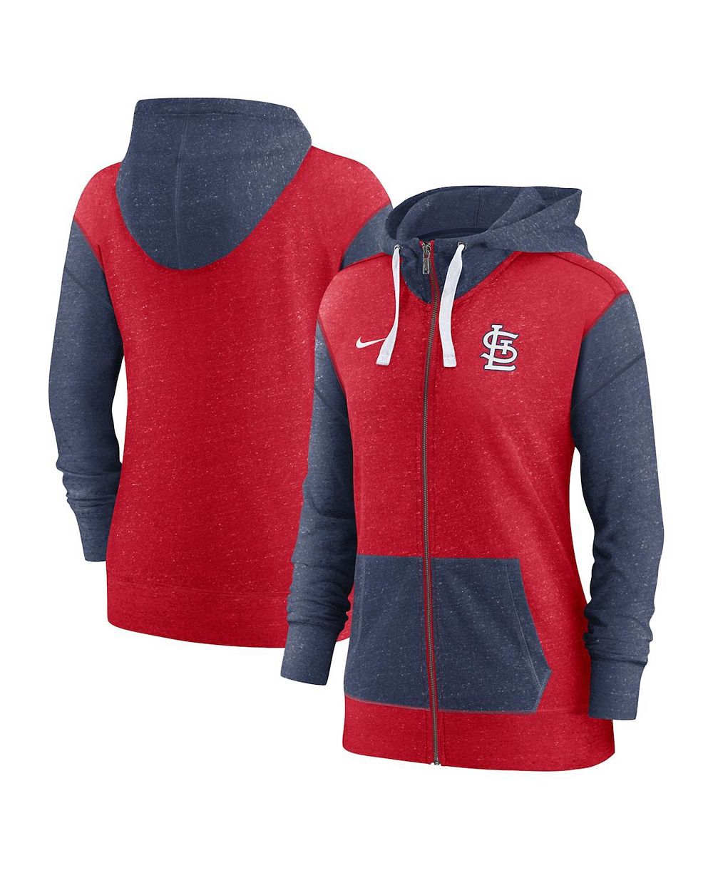 Nike Женский красный худи Full-Zip с логотипом St. Louis Cardinals
