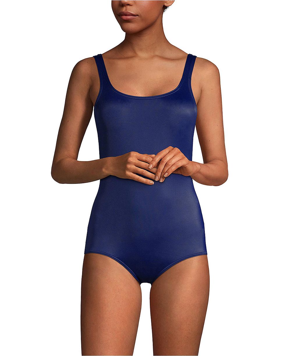 Lands' End Women's Mastectomy Chlorine-Resistant One-Piece Swimsuit