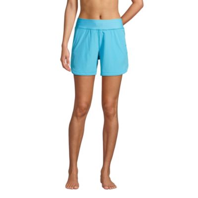 Lands' End Women's Curvy Fit 5" Quick Dry Board Shorts Swim Shorts with Panty