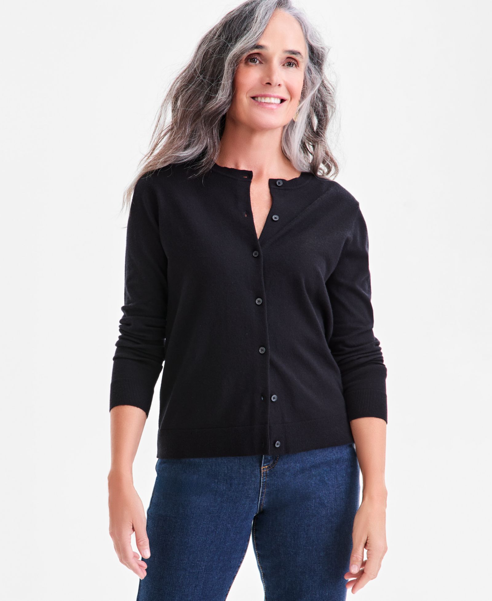 Style & Co Women's Crewneck Button-Down Cardigan Sweater, Created for Macy's