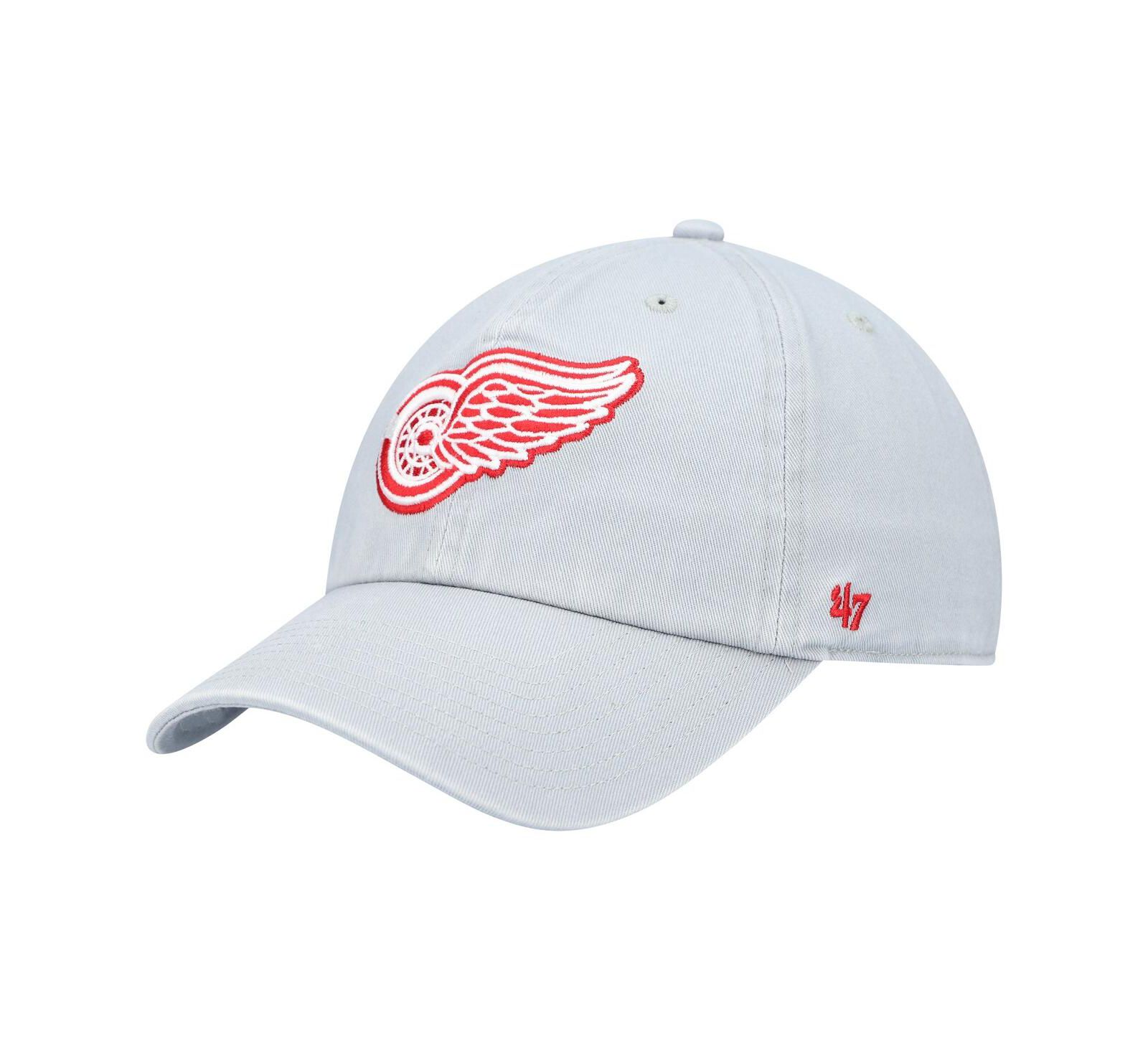 Мужская бейсболка '47 Brand Detroit Red Wings, серая, регулируемая