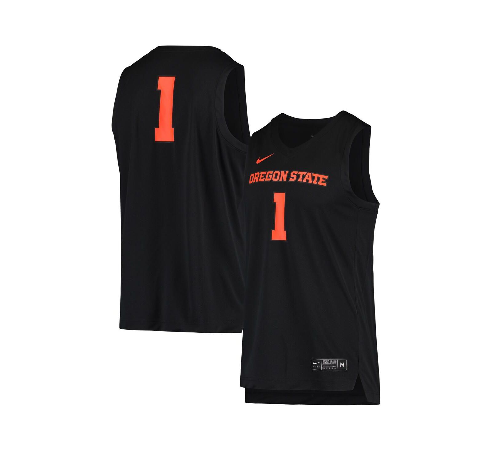 Мужская джерси Nike #1 Black Oregon State Beavers Replica Basketball