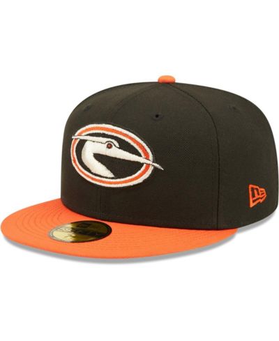 Men's New Era Black Delmarva Shorebirds Authentic Collection Team Alternate 59FIFTY Fitted Hat