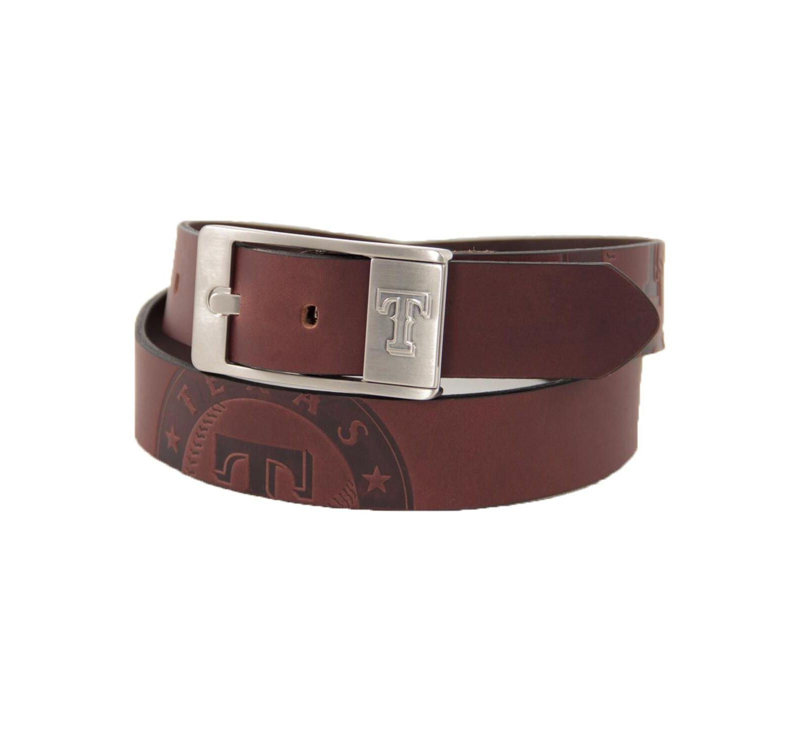 Men's Texas Rangers Brandish Leather Belt - Brown