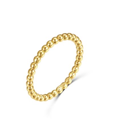Кольцо для стэкинга RA с бисером и позолотой 14k Yellow Gold