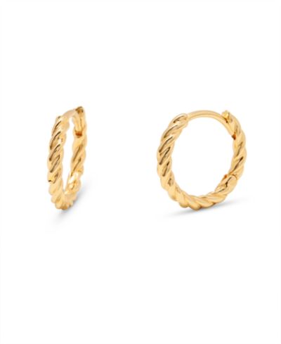 Серьги-кольца brook & york Lottie с позолотой 14K