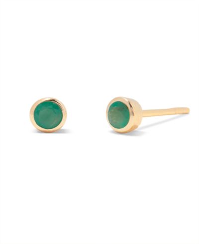 Серьги brook & york Natural Stones 14K Gold-Plated Vermeil Sage Birthstone