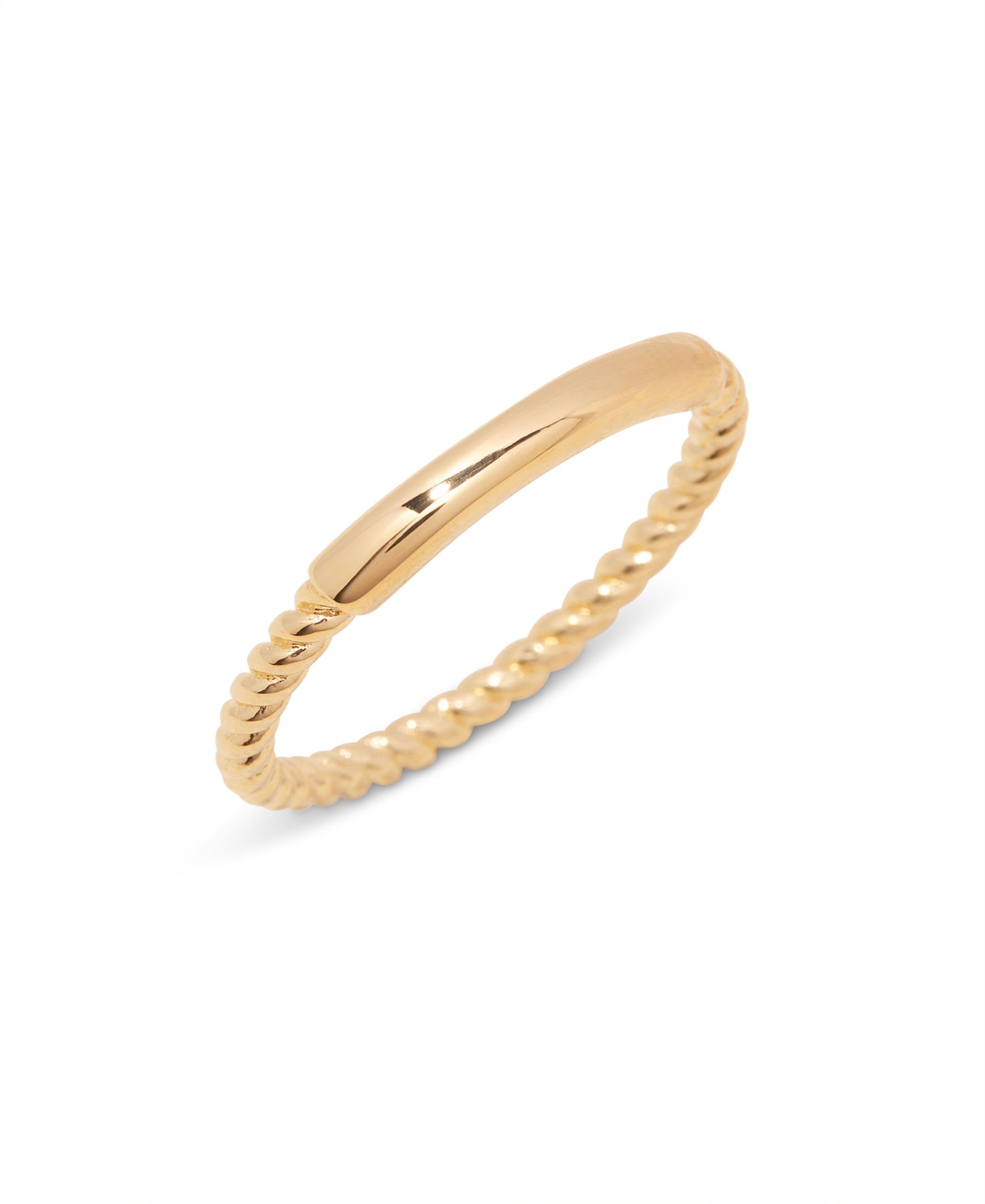 brook & york кольцо Liv с текстурой канатов, позолота 14K