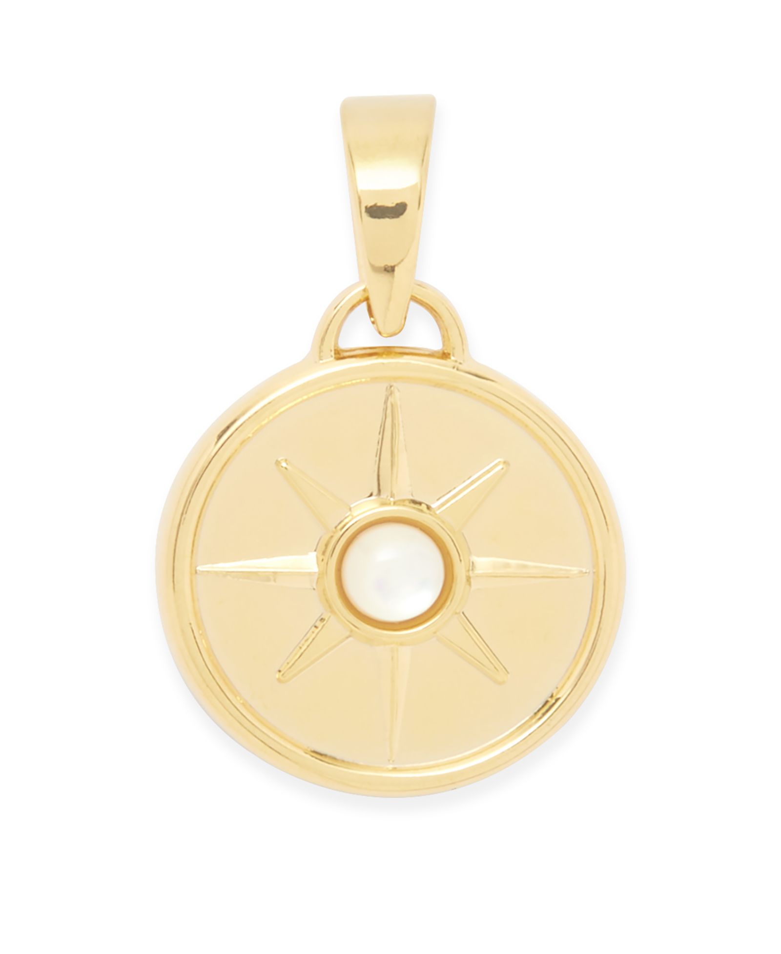 Подвеска brook & york 14K Gold-Plated Rosa Cultured Mother of Pearl Charm
