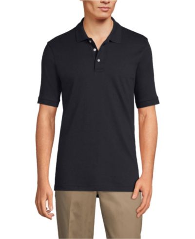 Lands' End Men's School Uniform Short Sleeve Interlock Polo Shirt