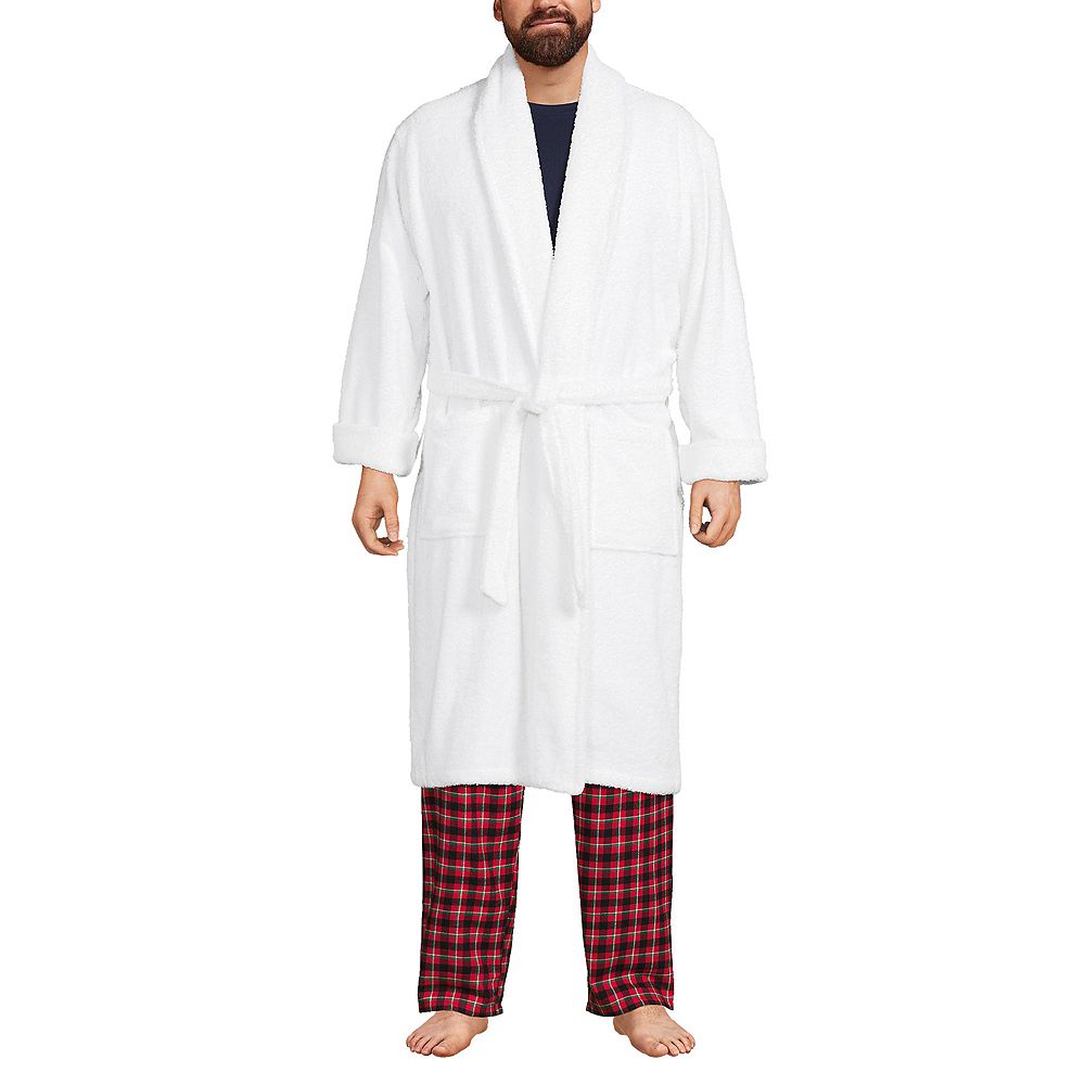 Lands' End Big & Tall Calf Length Turkish Terry Robe