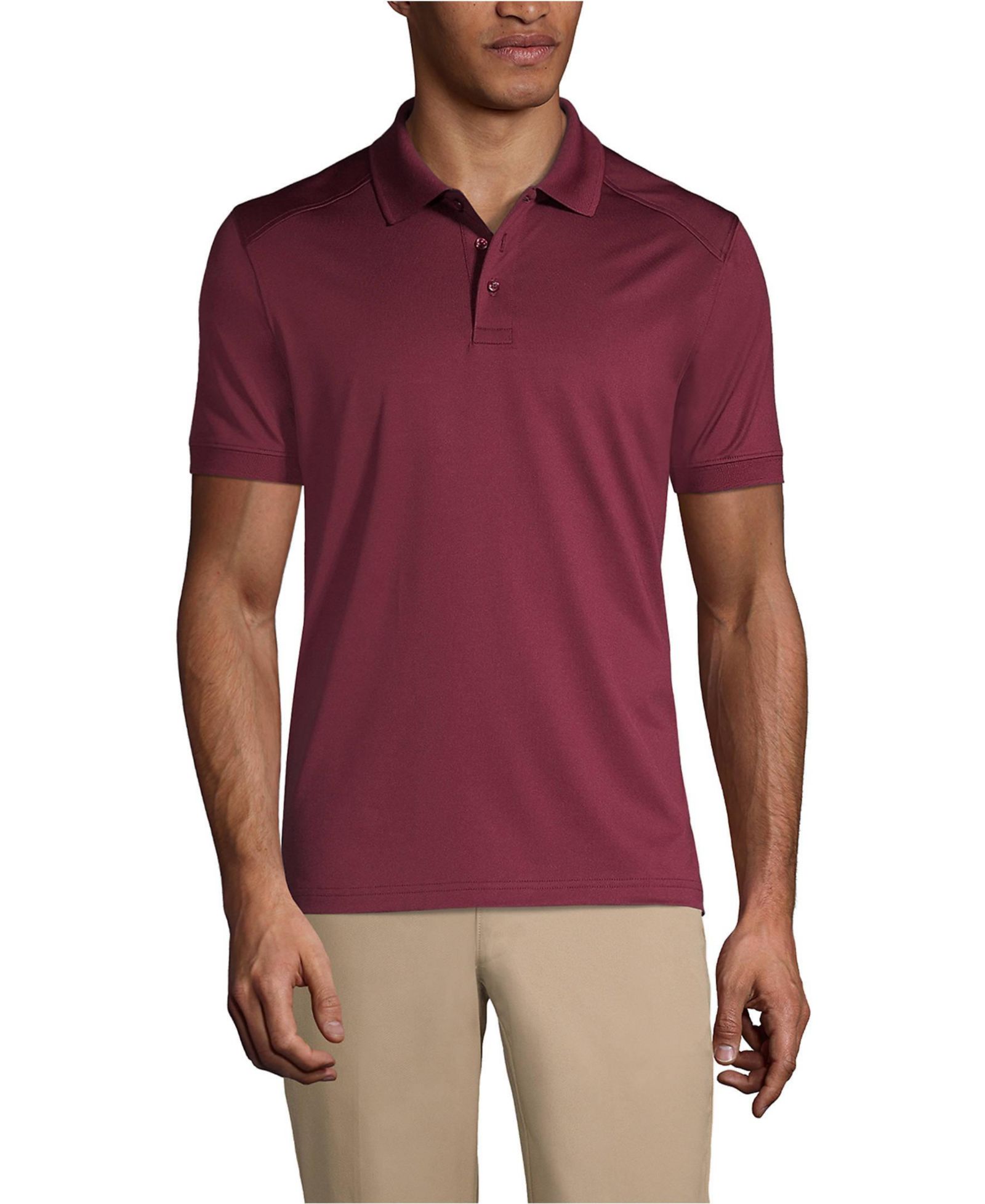 Мужская рубашка поло Lands' End Short Sleeve Rapid Dry