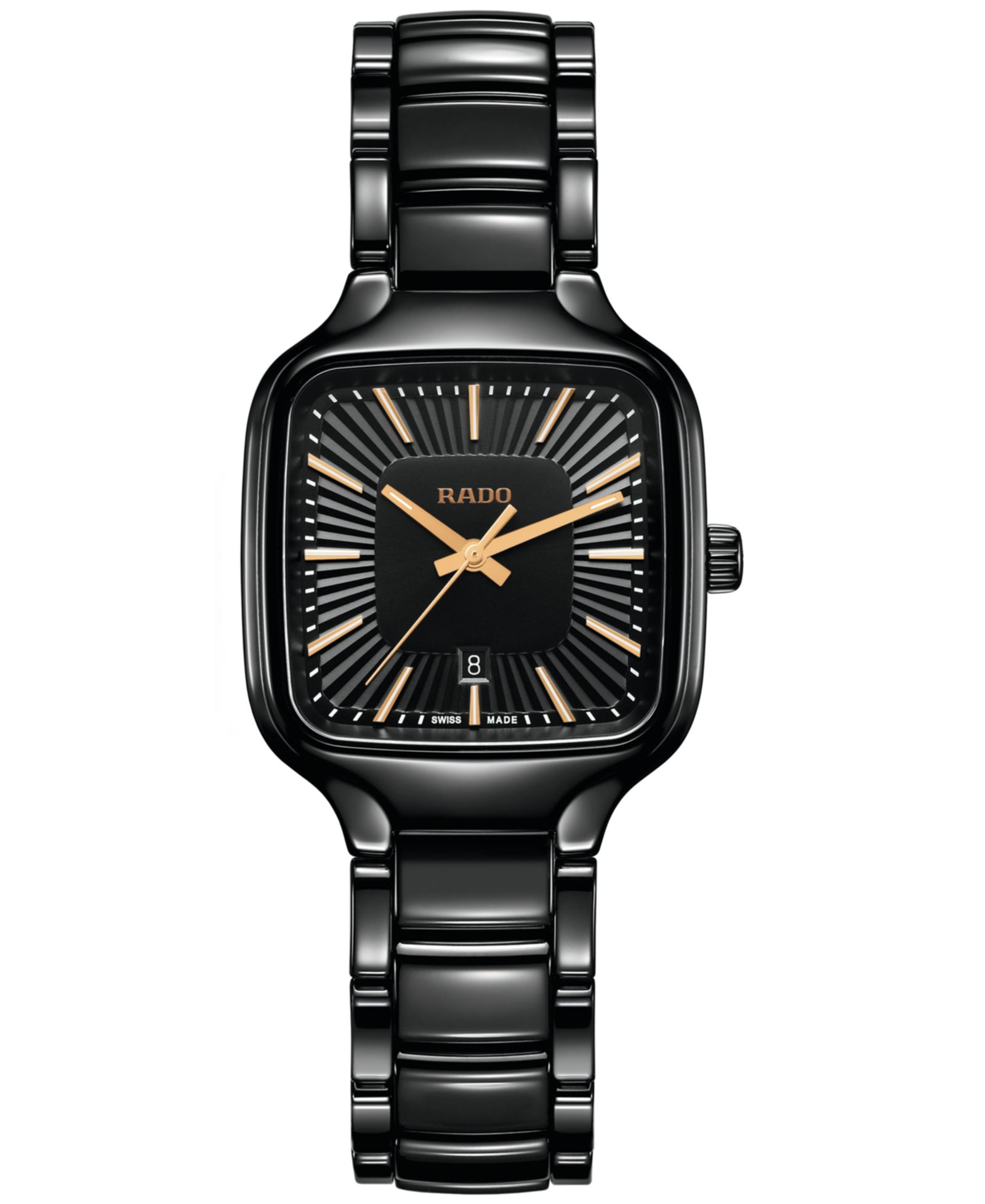 Женские часы Rado Swiss True Square Black High-Tech Ceramic 29mm