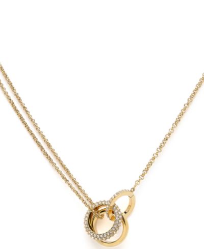 Olivia Burton Золотистое колье с кристаллами