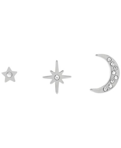 Olivia Burton Celestial North Star Moon серебристый набор сережек-гвоздиков