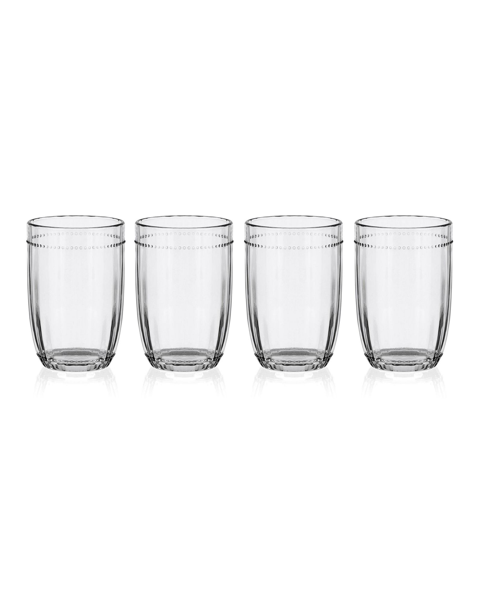 Fitz and Floyd Beaded 12-oz Highballs 4-Piece Set