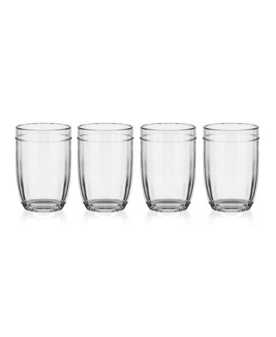 Fitz and Floyd Beaded 12-oz Highballs 4-Piece Set