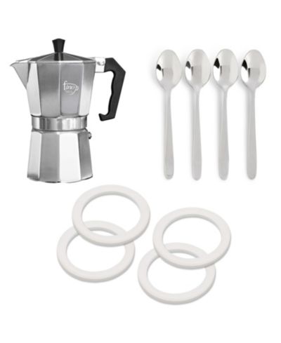 Кофеварка Fino Stovetop Espresso с 4 ложками и 4 силиконовыми прокладками