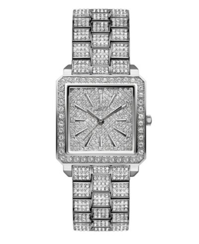 Женские часы Jbw Women's Cristal Silver-Tone Stainless Steel, 28mm