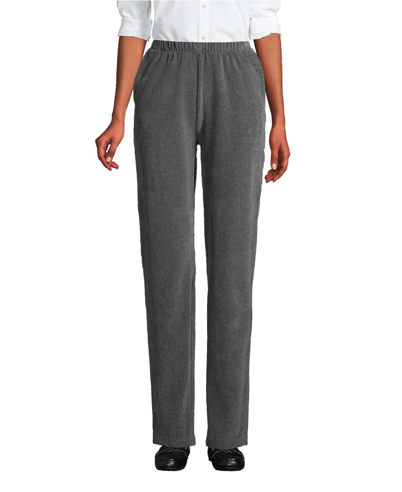 Lands' End Women's Tall Sport Knit High Rise Corduroy Pants
