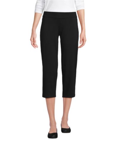Lands' End Женские высокие брюки Starfish Mid Rise Pull On Crop