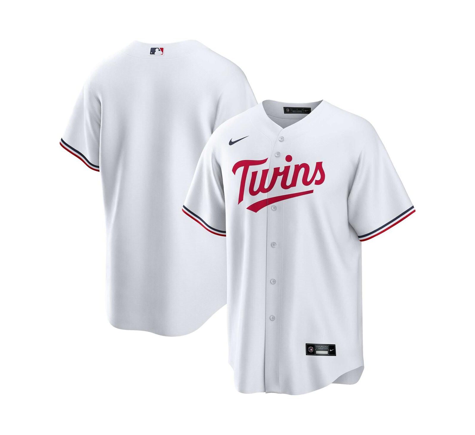 Men's Nike White Minnesota Twins Home Replica Team Jersey