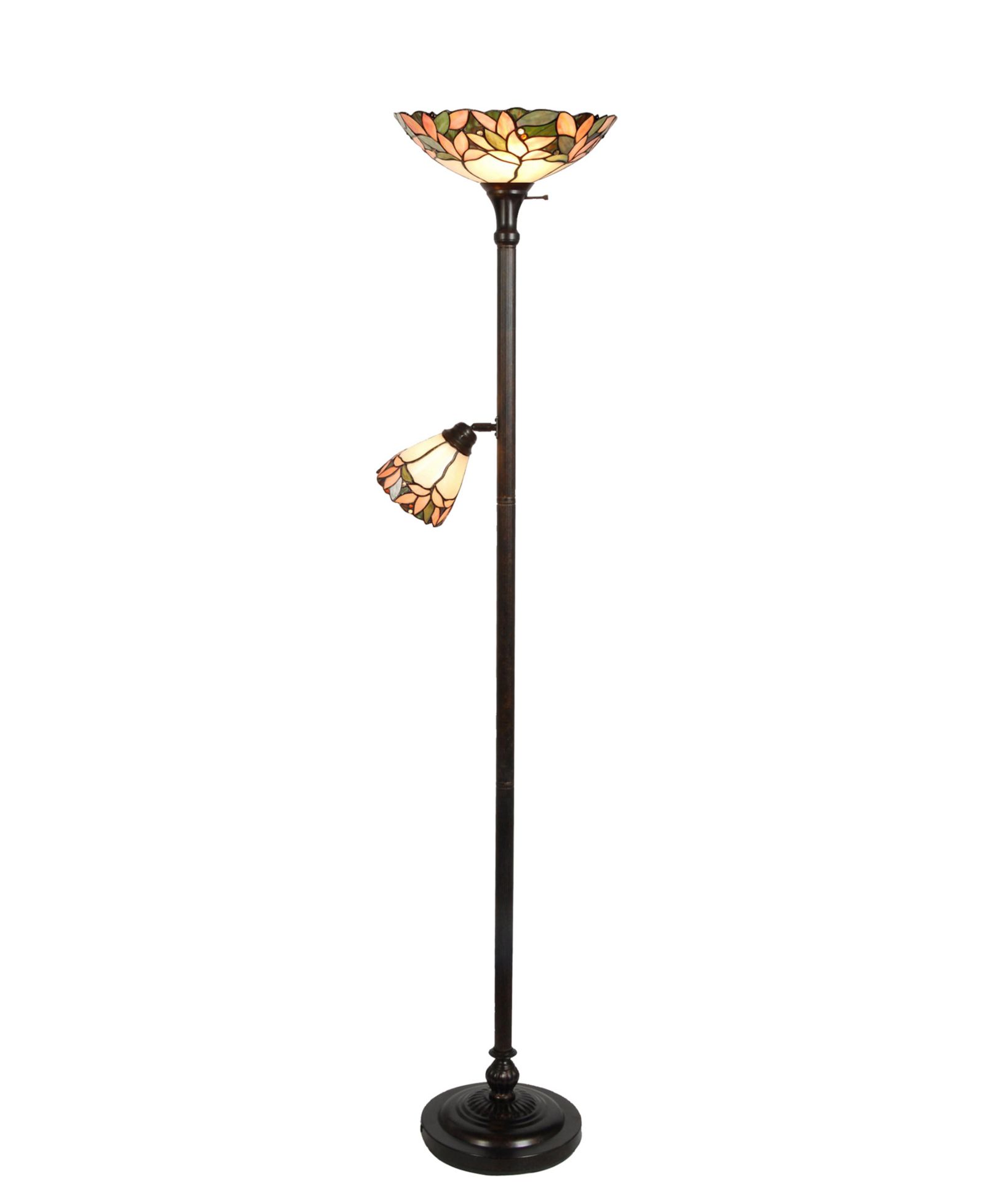 Торшер Dale Tiffany Crystal Leaf Floor Lamp with Side Light