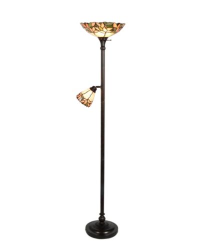 Торшер Dale Tiffany Crystal Leaf Floor Lamp with Side Light