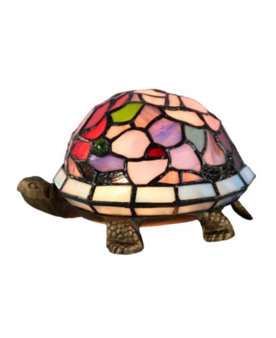 Dale Tiffany настольная лампа Toto Turtle с цветочным принтом