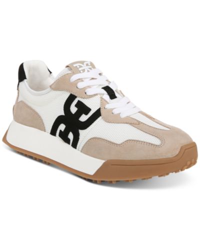 White/Tan/Black Suede