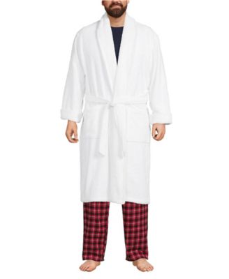 Мужской махровый халат Lands' End Big & Tall Calf Length Turkish Terry