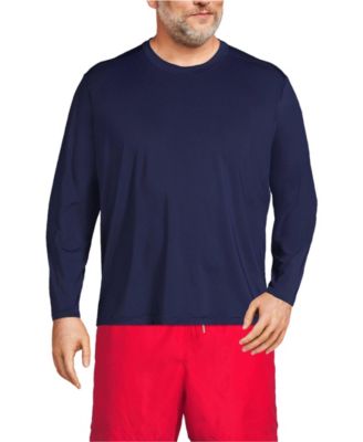Lands' End Big & Tall SunShade UPF 50 Long Sleeve Swim Tee Rash Guard