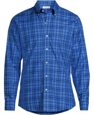 Muted cobalt blue/black plaid