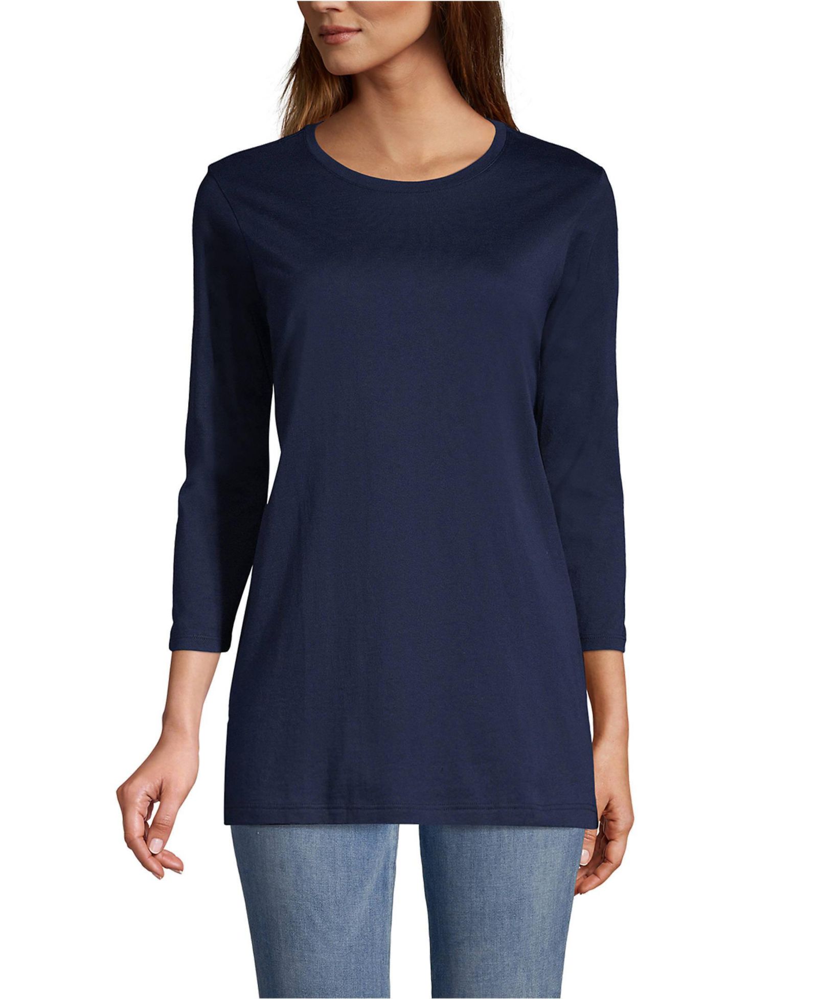 Lands' End Women's 3/4 Sleeve Cotton Supima Tunic
