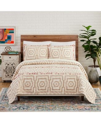 Justina Blakeney Hypnotic Geometric 3-Pc Quilt Set, Full/Queen