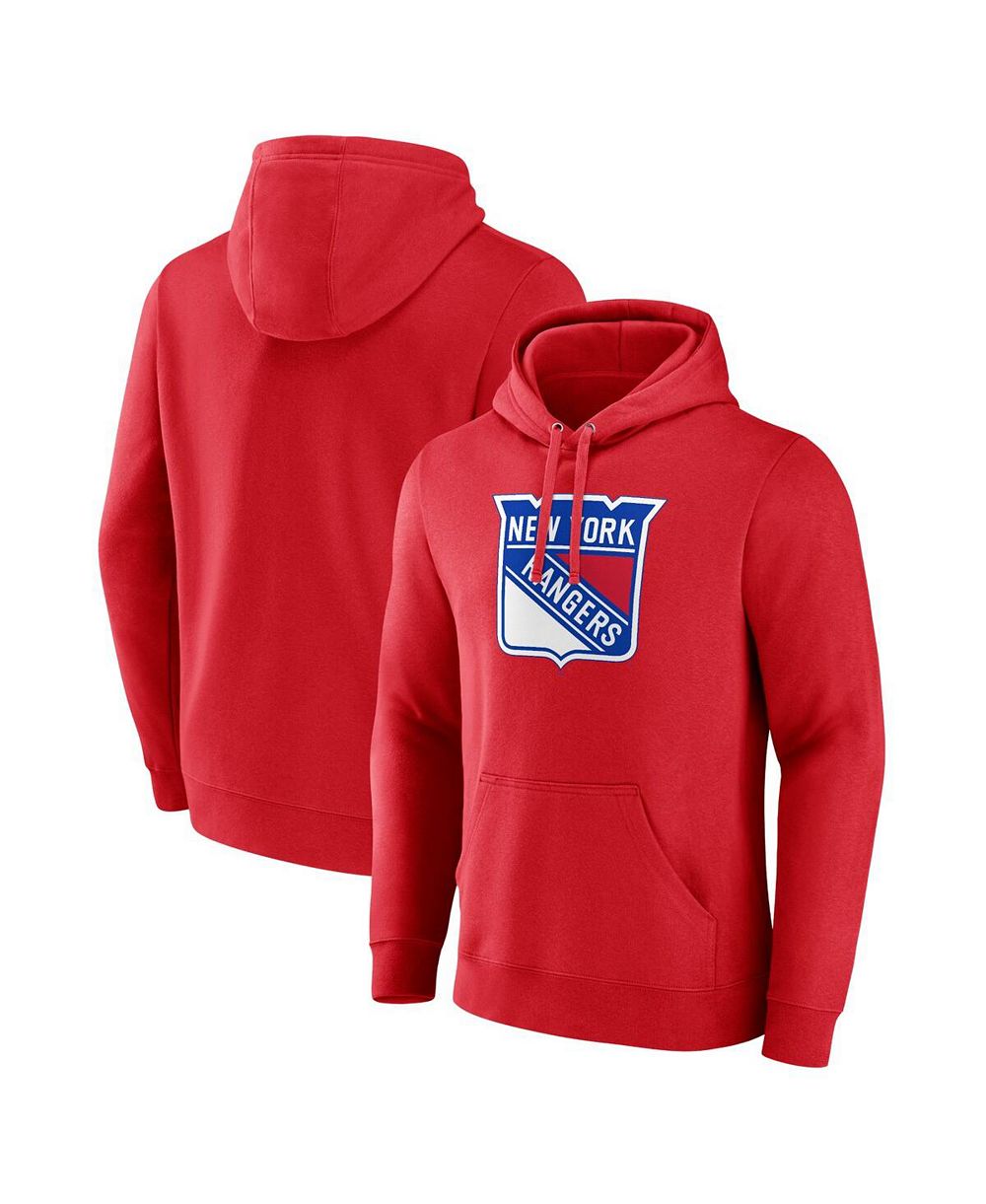 Мужской свитшот с капюшоном Fanatics Red New York Rangers Primary Logo