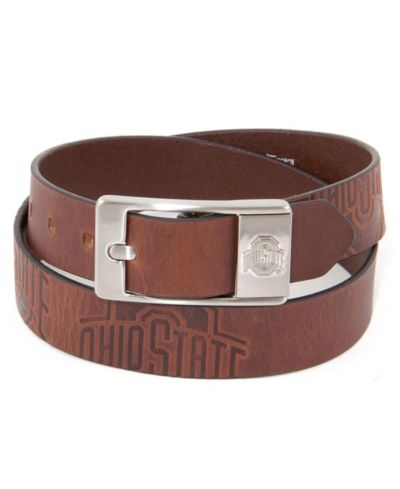 Мужской кожаный ремень Ohio State Buckeyes Brandish - Brown