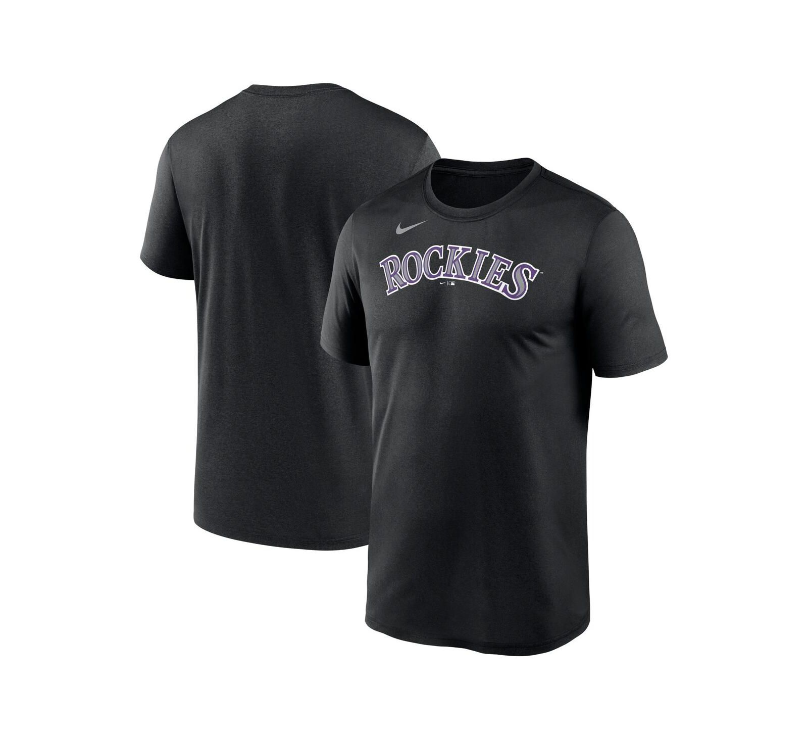 Nike Мужская черная футболка Colorado Rockies New Legend Wordmark
