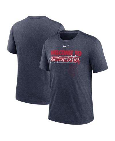 Мужской футболк Nike Minnesota Twins Home Spin Tri-Blend Heather Navy