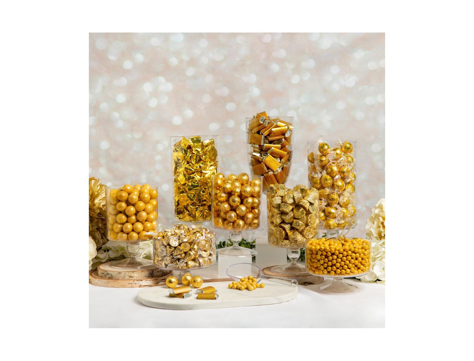 Just Candy Deluxe Gold Candy Buffet, 14 Pounds
