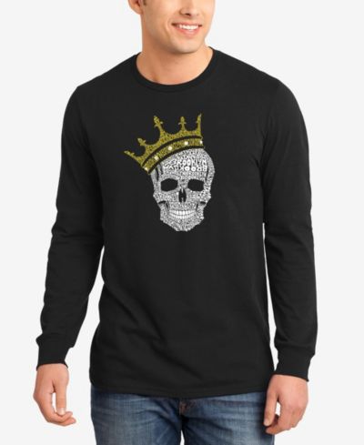 Мужская футболка LA Pop Art Brooklyn Crown Word Art с длинным рукавом