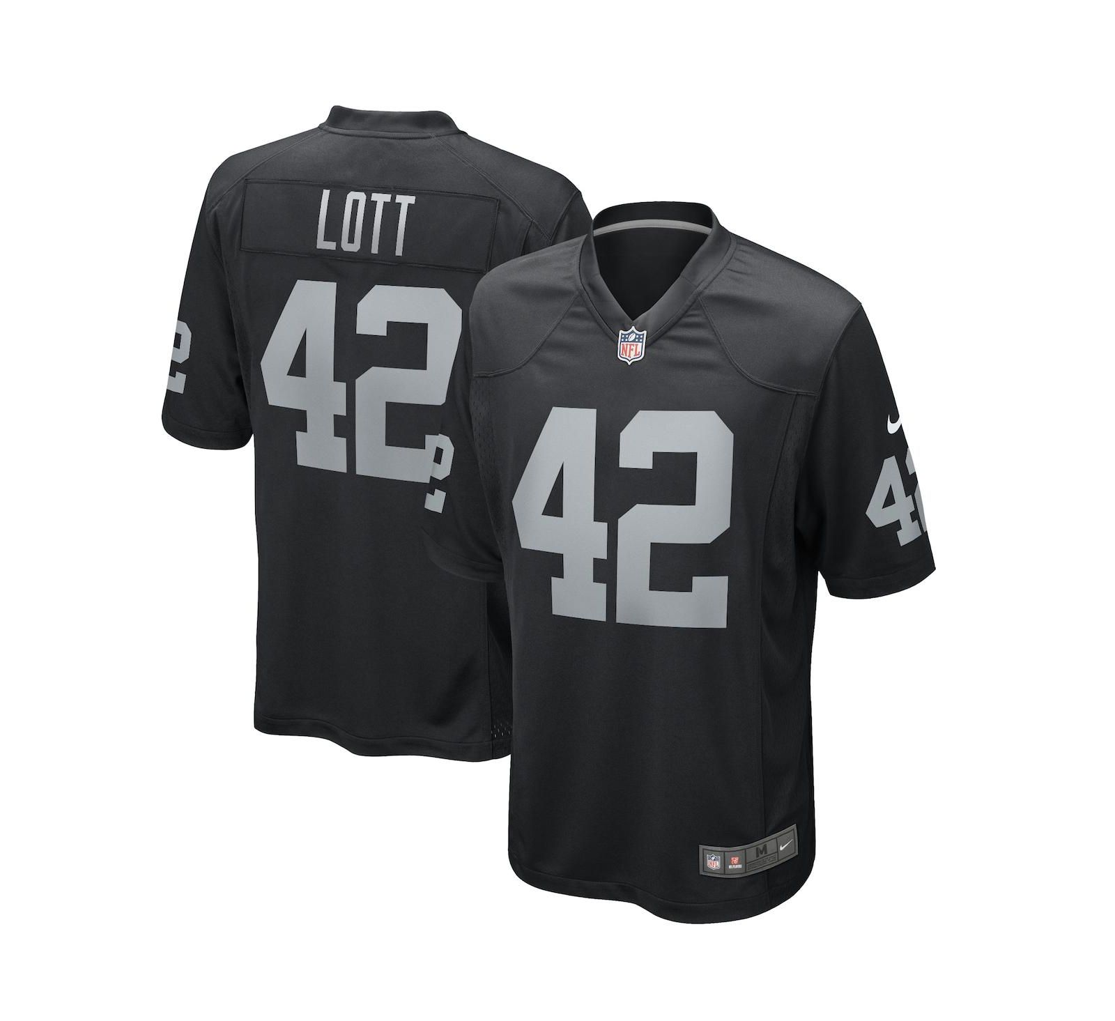 Мужская джерси Nike Ronnie Lott Black Las Vegas Raiders Game Retired Player