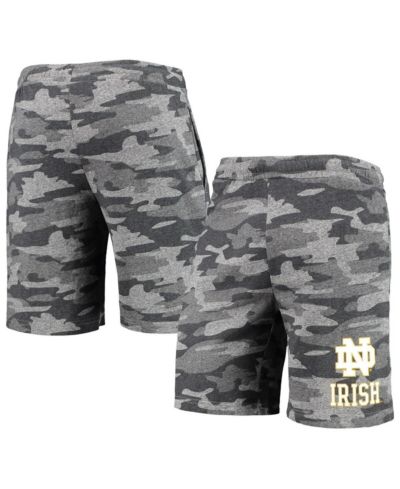 Мужские шорты Concepts Sport Charcoal Gray Notre Dame Fighting Irish Camo Terry Jam Lounge