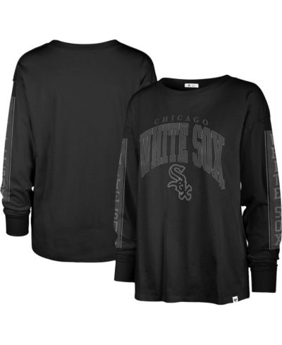 '47 Brand футболка с длинным рукавом Chicago White Sox Statement, женская, черная