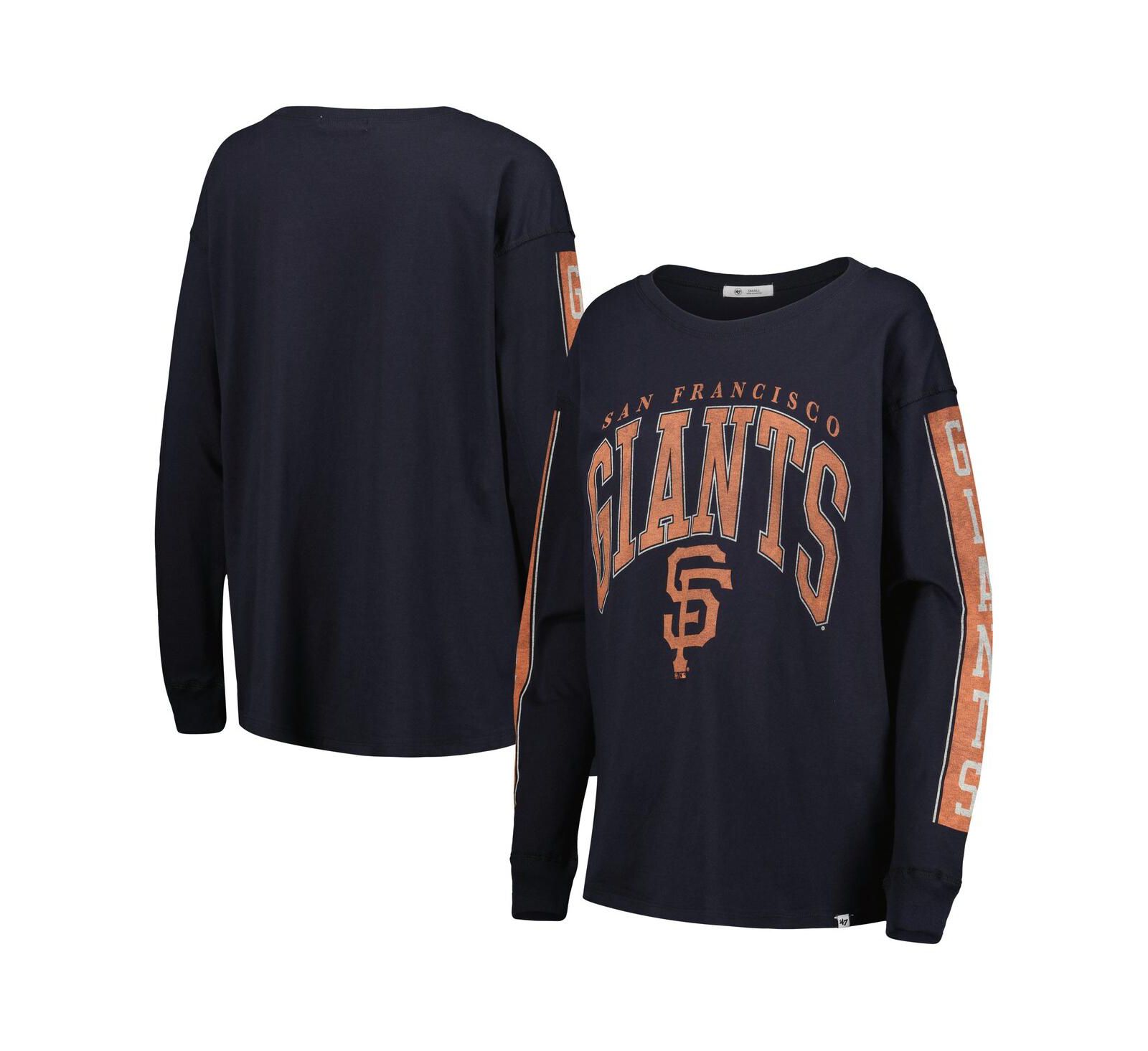 Women's '47 Brand Black San Francisco Giants Statement Long Sleeve T-shirt